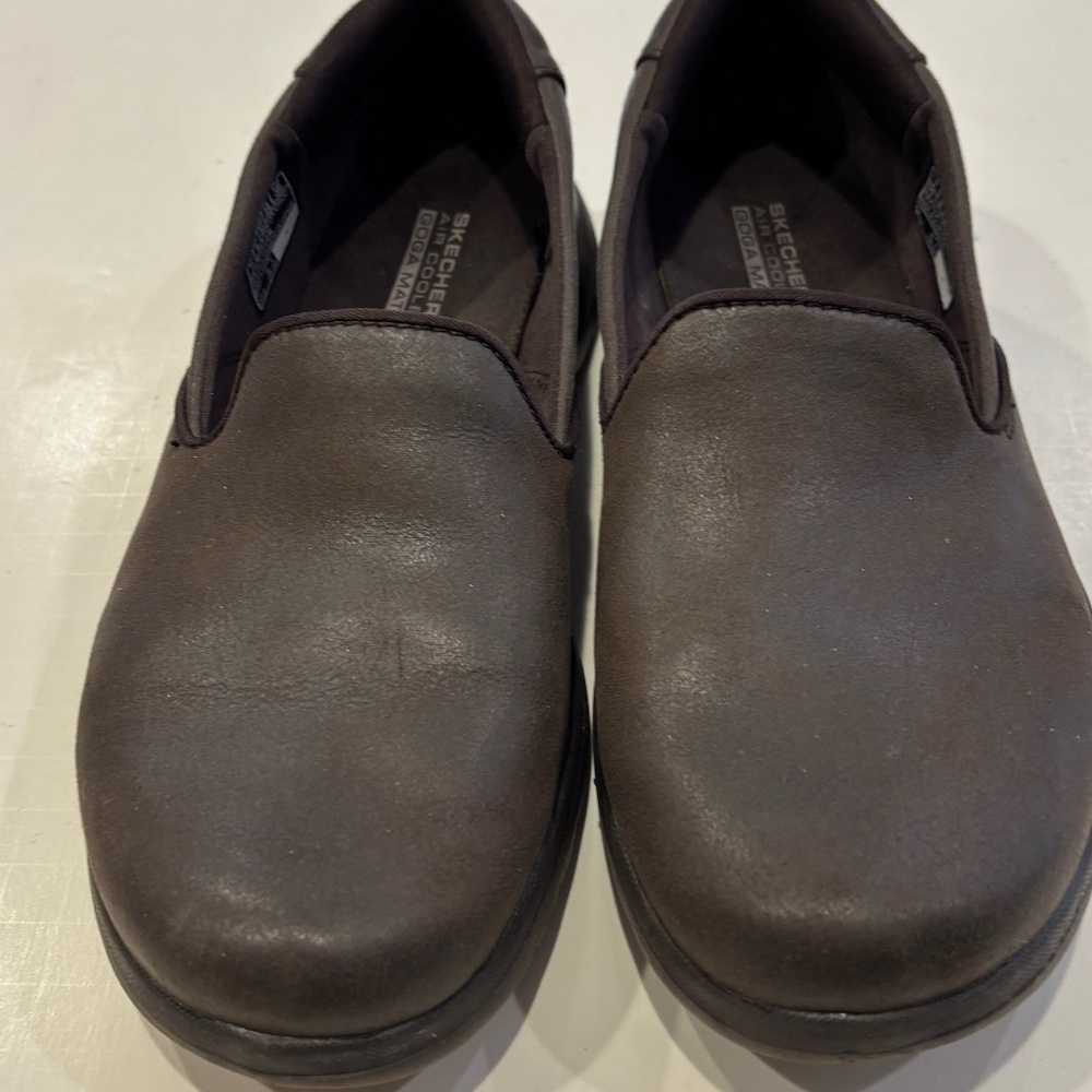 Skechers  Air Cooled Goga Mat Ladies Brown  Flat Shoes 7